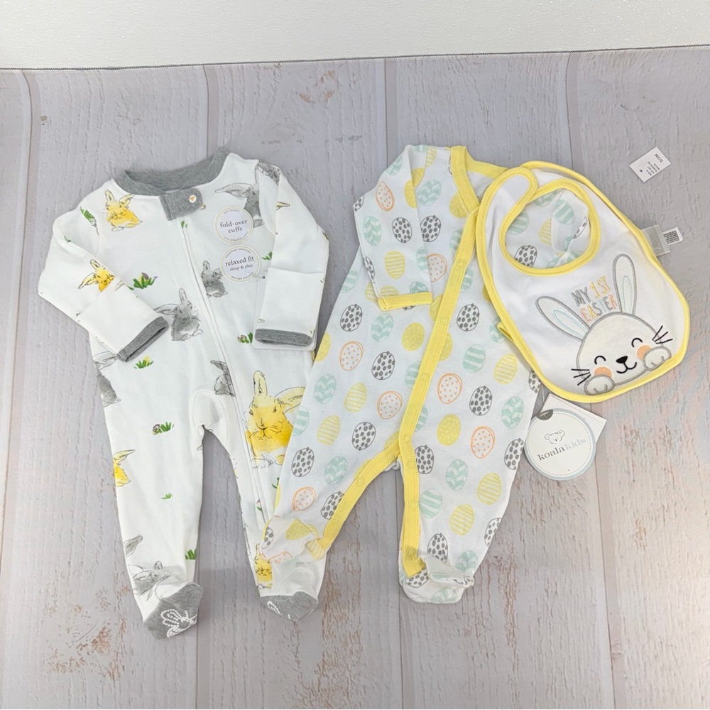 Burt’s Bees Baby Newborn Bunny Sleeper + Koala Kids Easter‎ Set NWT